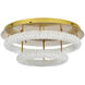 Bowen 2 Light 26 inch Satin Gold Flush Mount Ceiling Light