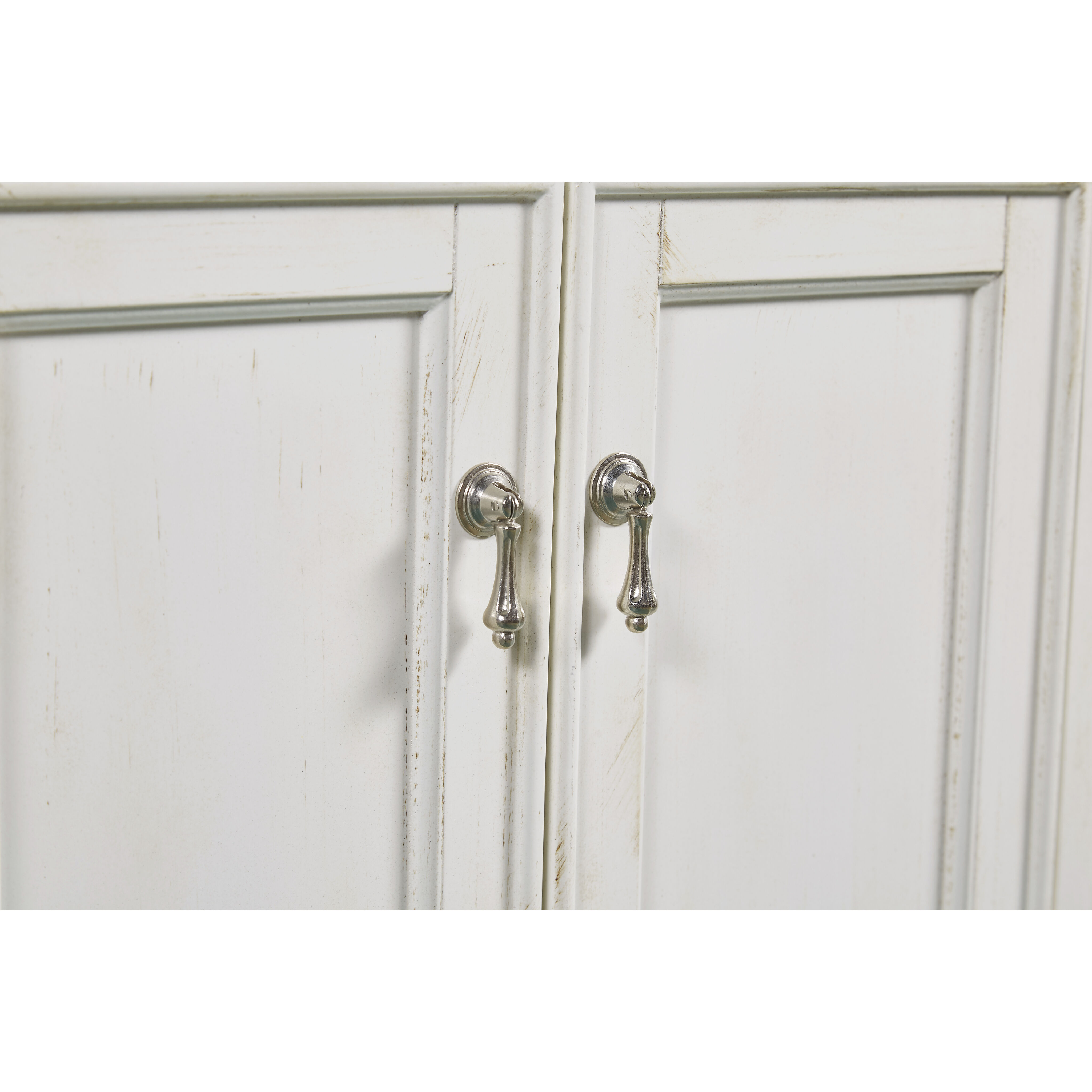 Otto 48 X 35 inch Antique White with Black Granite Vanity Set 