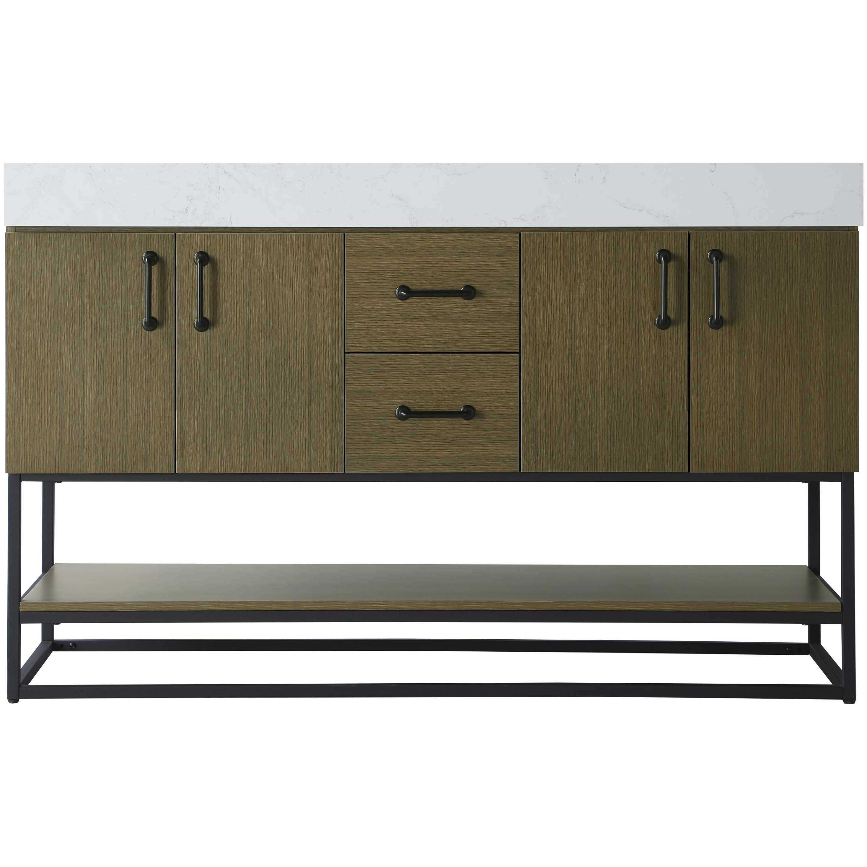 Caroline 54 X 34 inch Chestnut Brown Bathroom Vanity Cabinet