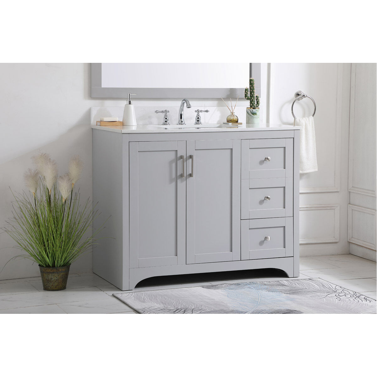 Moore 42 X 22 X 34 inch Grey Vanity Sink Set in Gray