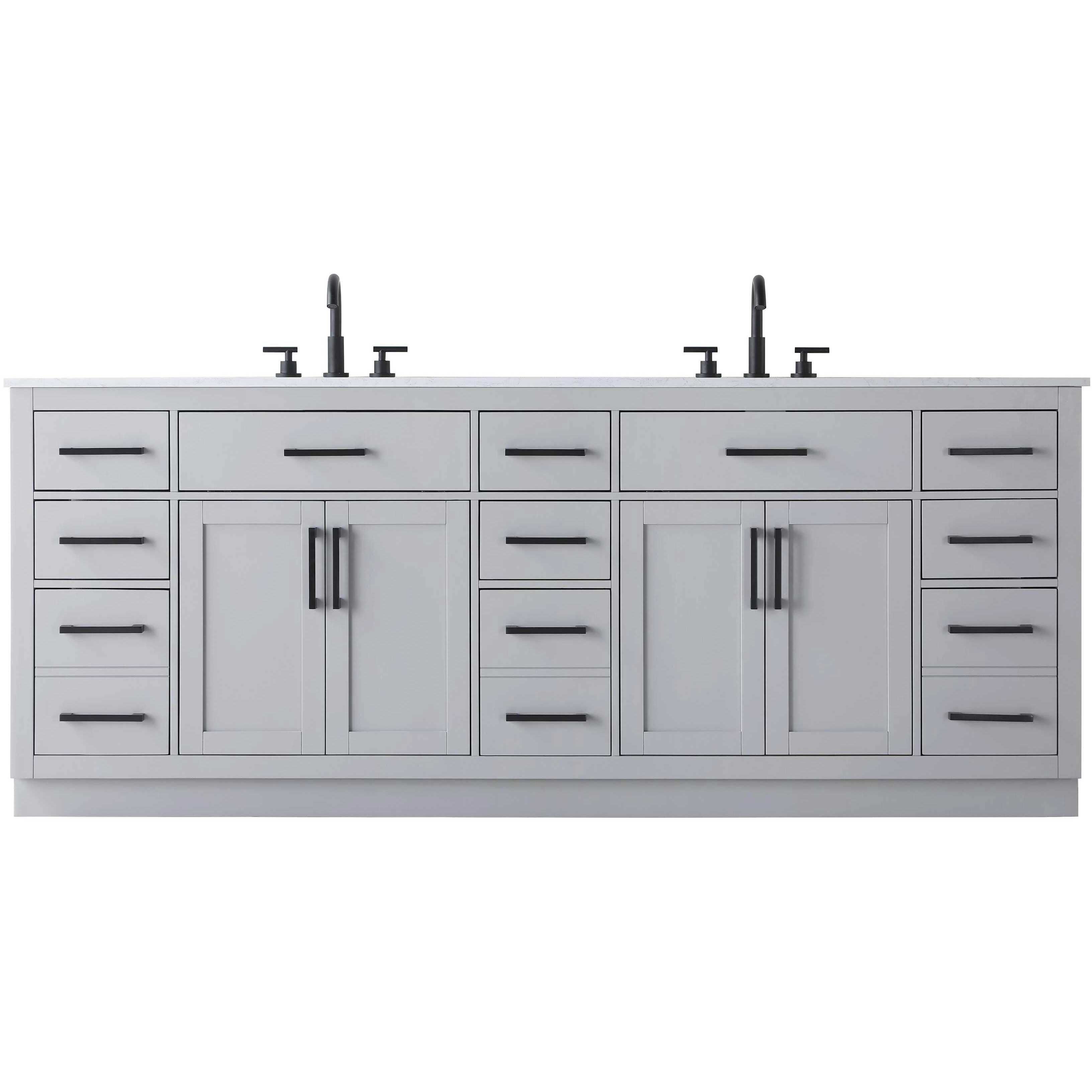 Alden 84 X 35 inch Grey Bathroom Vanity Cabinet