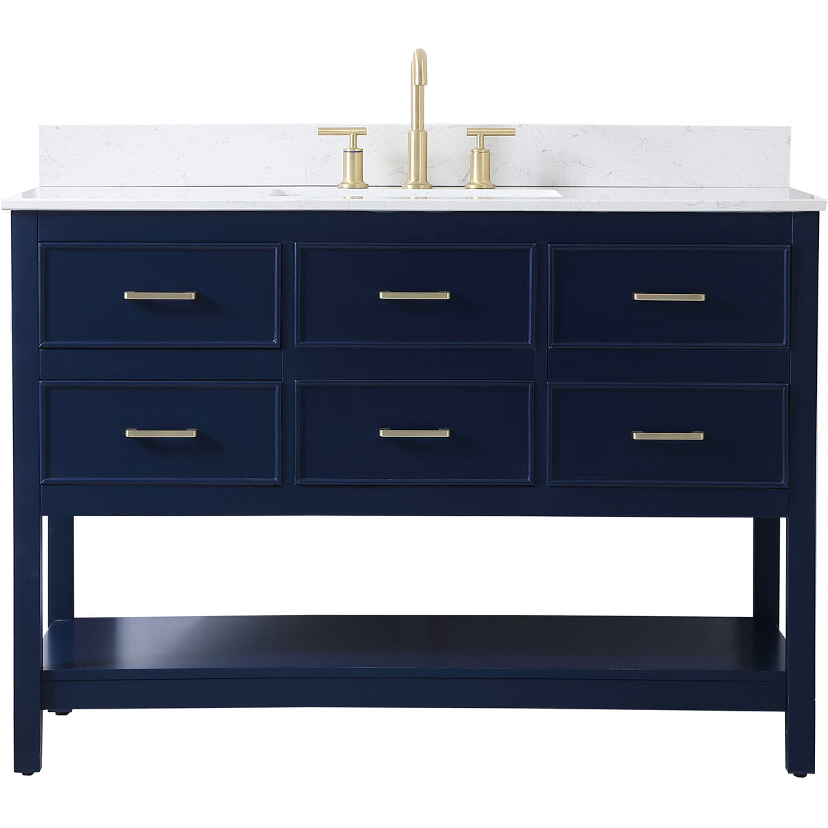 Sinclaire 48 X 22 X 34 inch Blue Vanity Sink Set