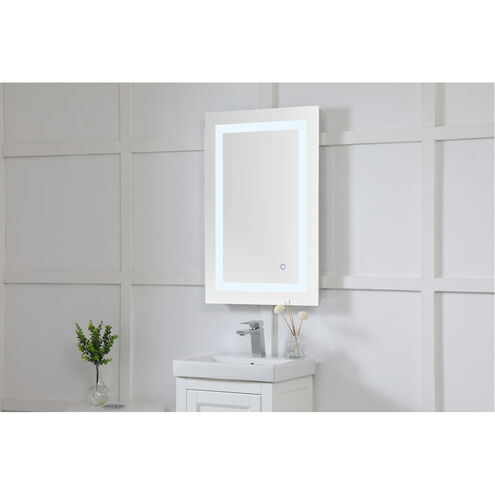 Helios 30 X 20 inch Silver Lighted Wall Mirror