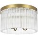 Harlow 4 Light 16 inch Satin Gold Flush Mount Ceiling Light