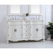 Danville 60 X 21 X 36 inch Antique White Vanity Sink Set