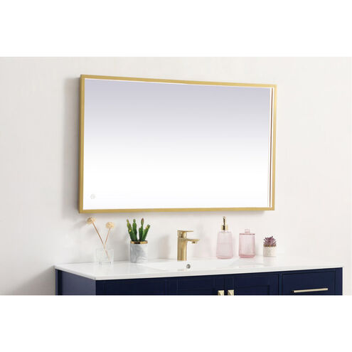 Pier 30 X 24 inch Brass LED Mirror