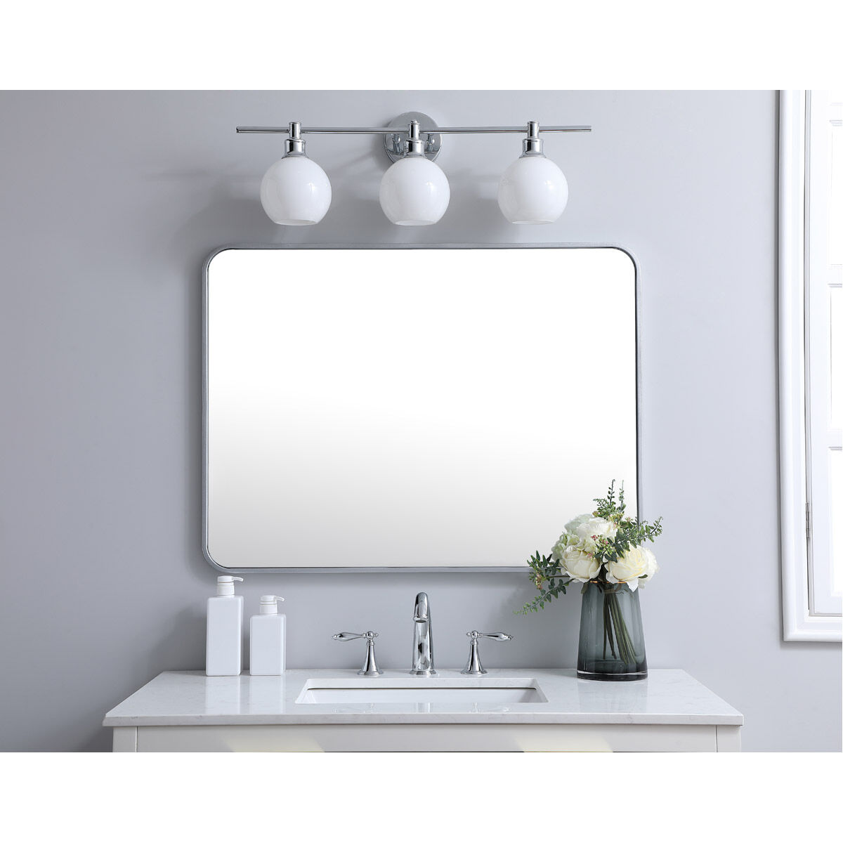 Evermore 36 X 27 inch Silver Mirror