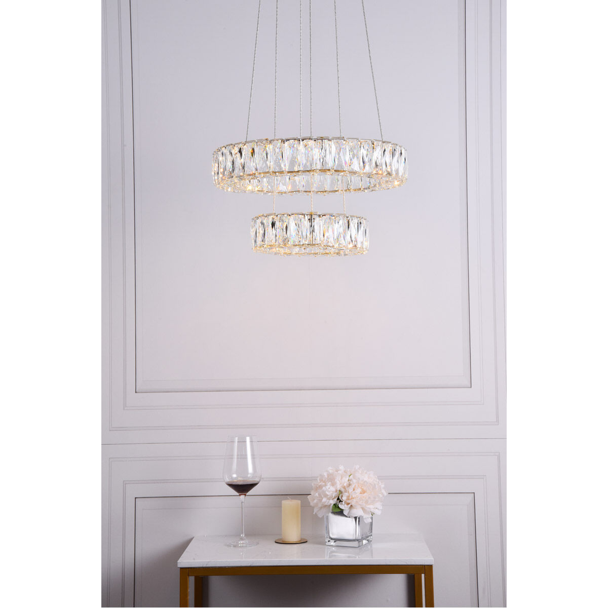 Monroe LED 17.7 inch Gold Pendant Ceiling Light