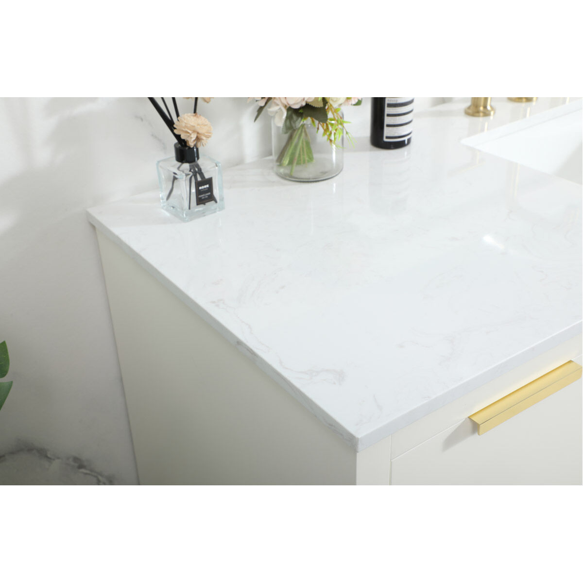 Blake 60 X 22 X 34 inch White Vanity Sink Set in 1