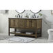 Metropolis 60 X 22 X 34 inch Driftwood Vanity Sink Set in Dark Walnut