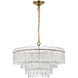 Emilia 6 Light 21 inch Satin Gold Pendant Ceiling Light