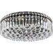 Maxime 6 Light 20 inch Black and Clear Flush Mount Ceiling Light
