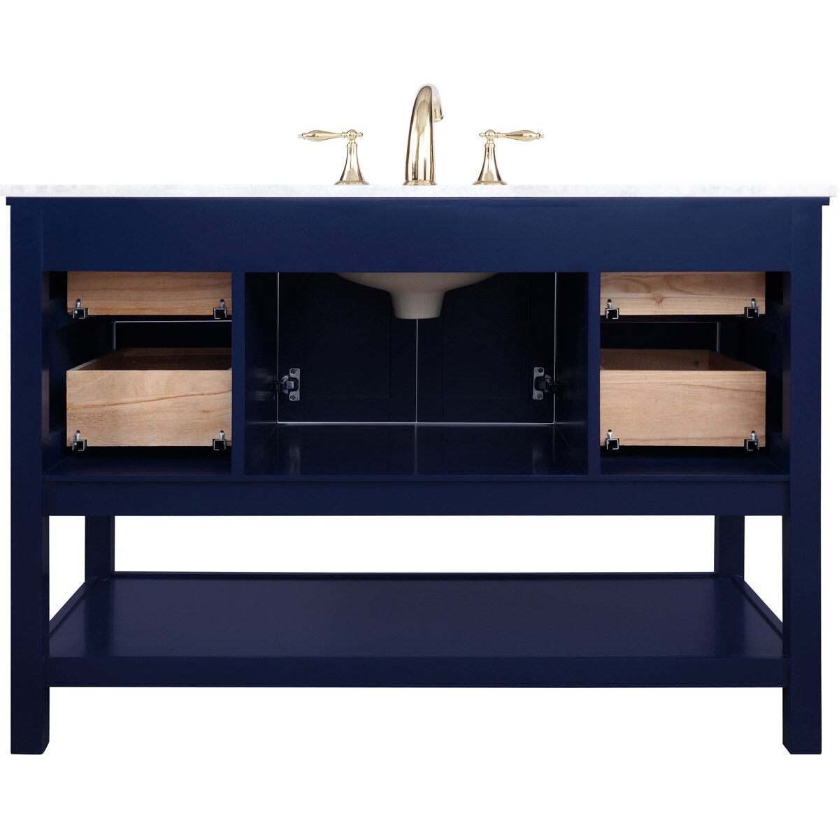 Metropolis 48 X 22 X 34 inch Blue Vanity Sink Set