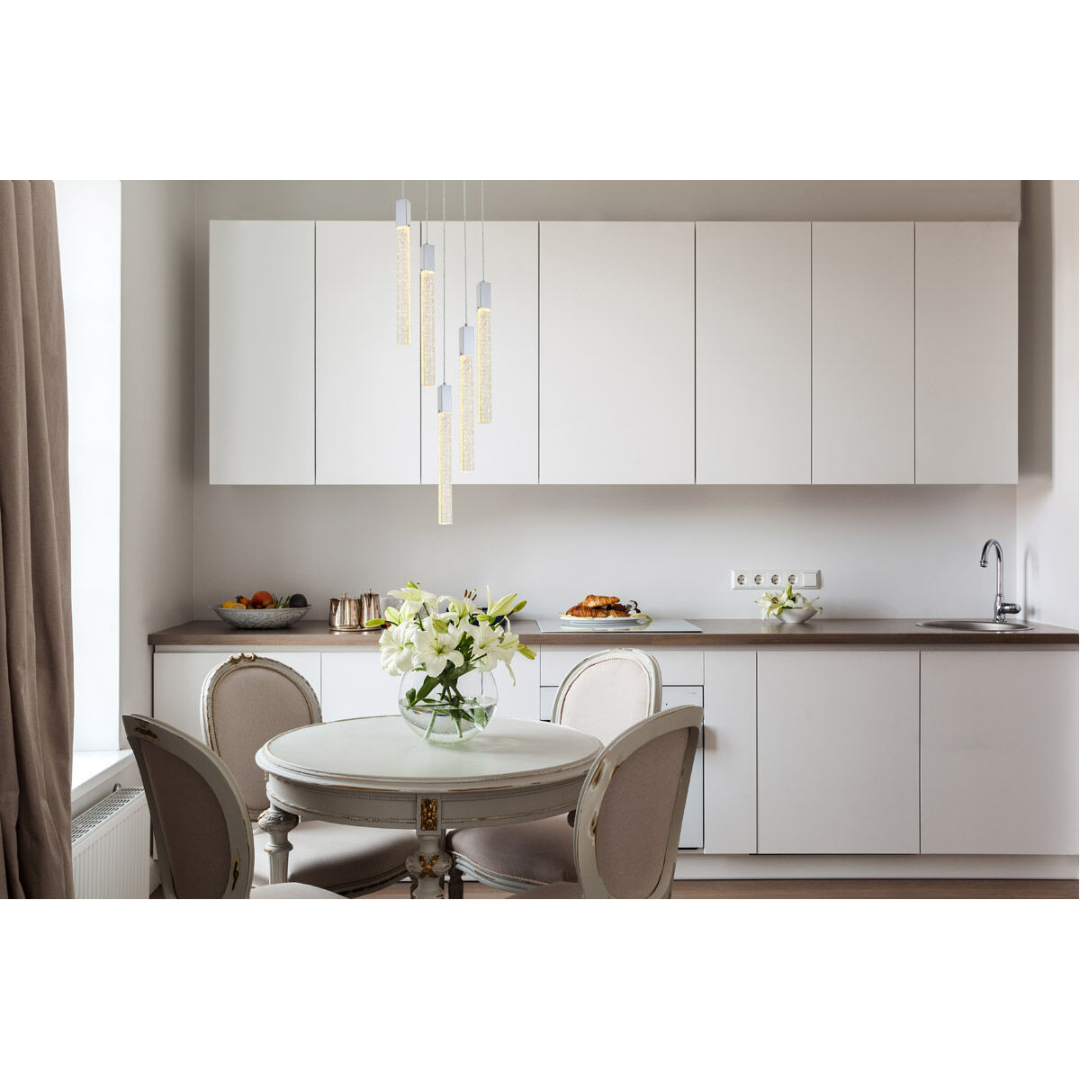 Weston 5 Light 20 inch Chrome Pendant Ceiling Light