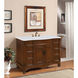 Windsor 48 X 21.5 X 35 inch Brown Vanity Sink Set