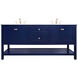 Metropolis 72 X 22 X 34 inch Blue Vanity Sink Set
