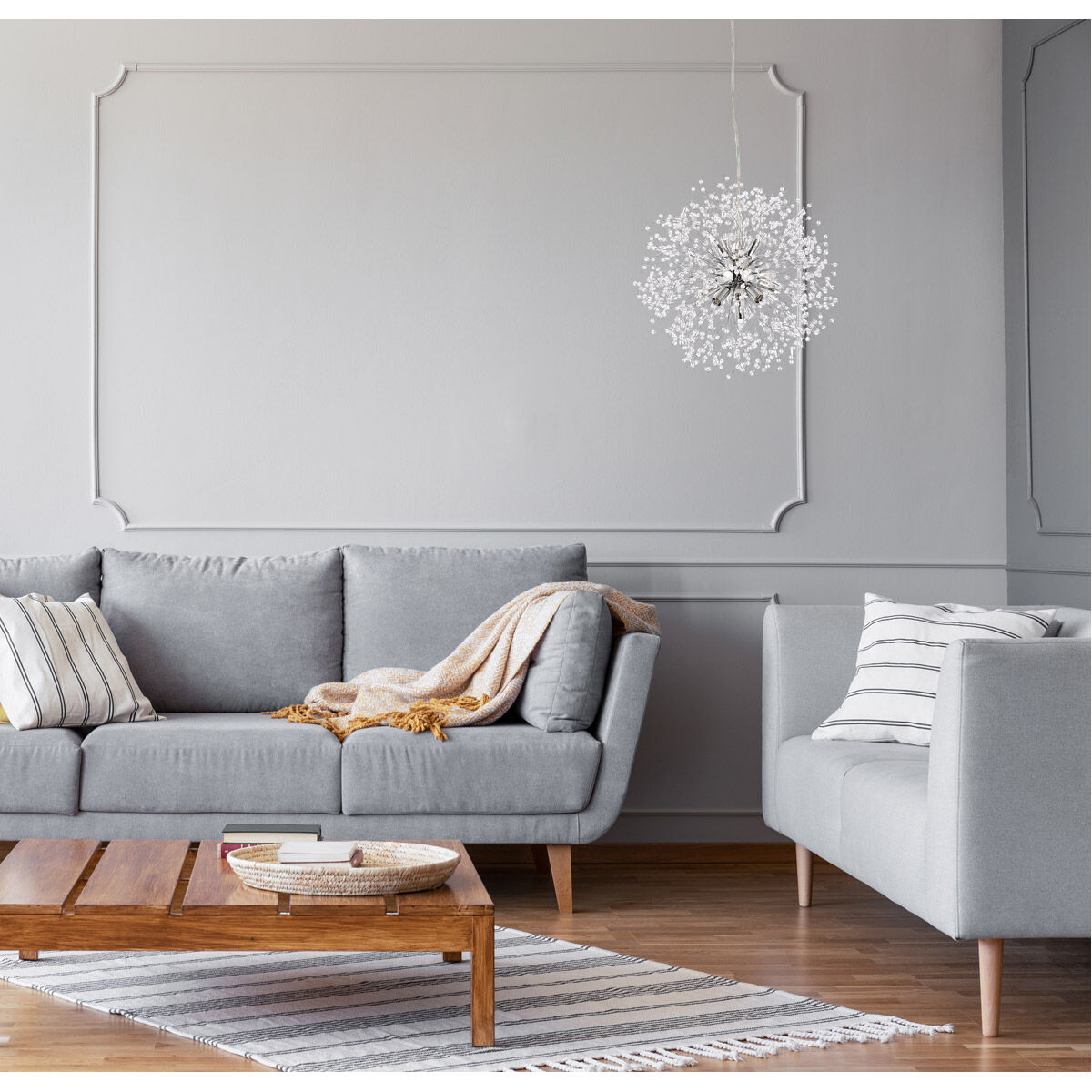 Solace 9 Light 18 inch Chrome Pendant Ceiling Light