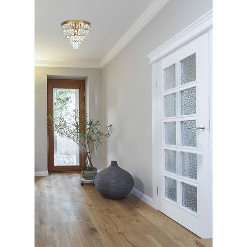 Josephine 6 Light 18 inch Satin Gold Flush Mount Ceiling Light