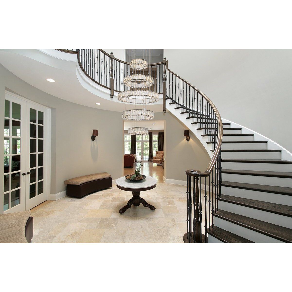 Monroe 5 Light 25 inch Black Chandelier Ceiling Light