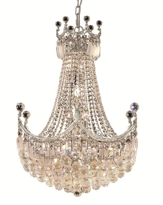 Corona 15 Light 24 inch Chrome Dining Chandelier Ceiling Light in Royal Cut