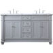Wesley 60 X 22 X 35 inch Grey Vanity Sink Set