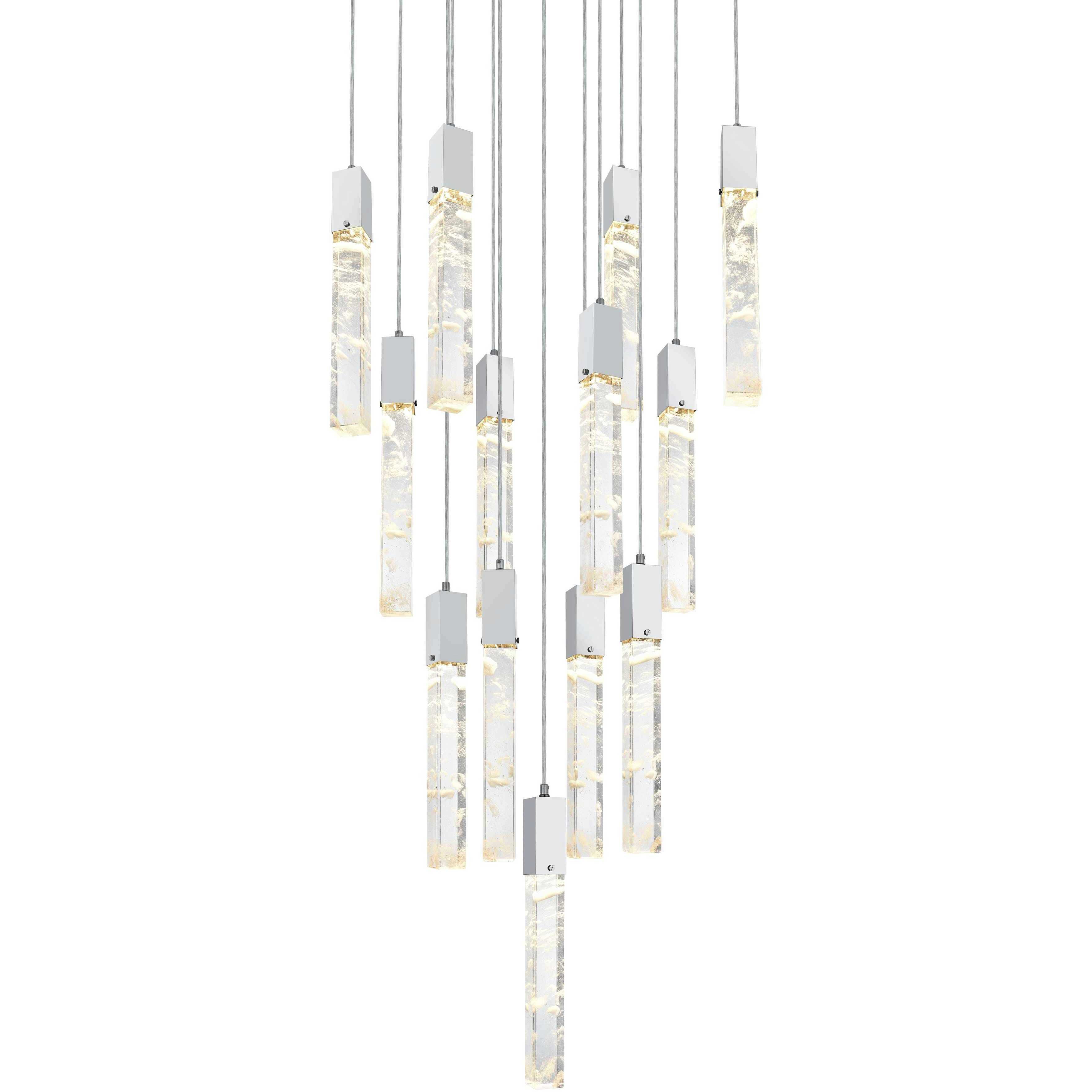 Aurora 13 Light 26 inch Chrome Pendant Ceiling Light