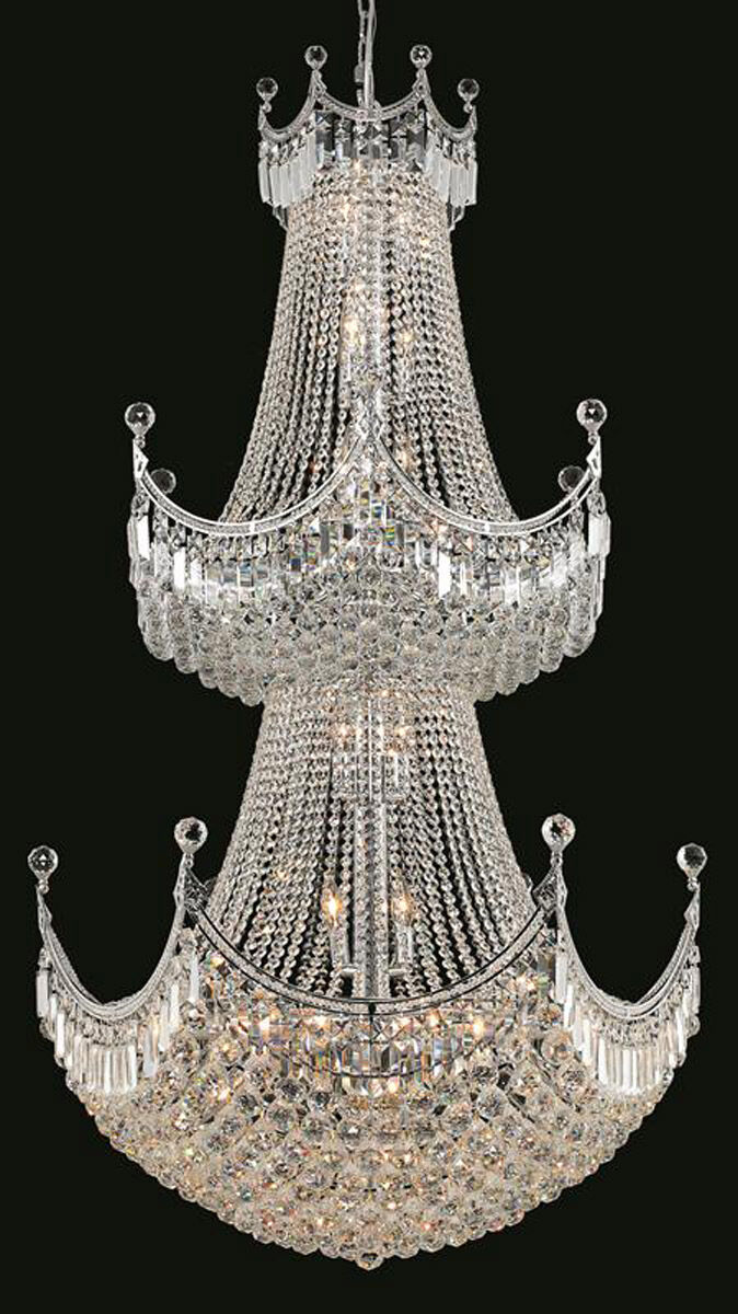 Corona 36 Light 36 inch Chrome Foyer Ceiling Light in Royal Cut