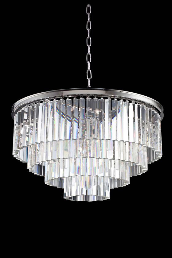 Sydney 17 Light 32 inch Polished Nickel Pendant Ceiling Light in Clear, Urban Classic