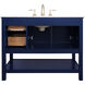 Metropolis 42 X 22 X 34 inch Blue Vanity Sink Set