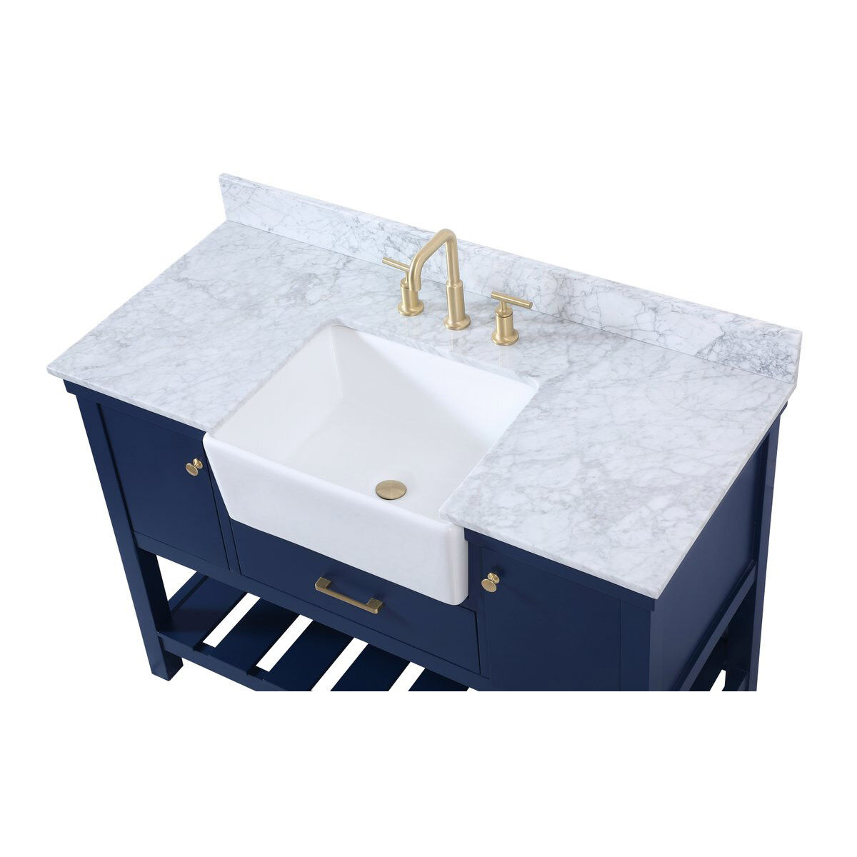 Clement 48 X 22 X 34.13 inch Blue Bathroom Vanity Cabinet