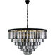 Sydney 33 Light 44 inch Matte Black Chandelier Ceiling Light, Urban Classic