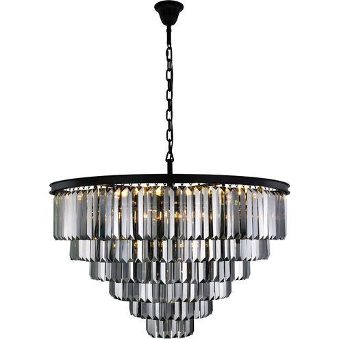 Sydney 33 Light 44 inch Matte Black Chandelier Ceiling Light, Urban Classic