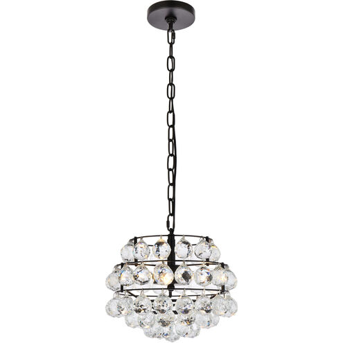 Savannah 3 Light 12 inch Black Pendant Ceiling Light