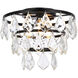 Ella 3 Light 10 inch Black Flush Mount Ceiling Light