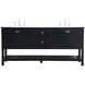 Metropolis 72 X 22 X 34 inch Black Vanity Sink Set