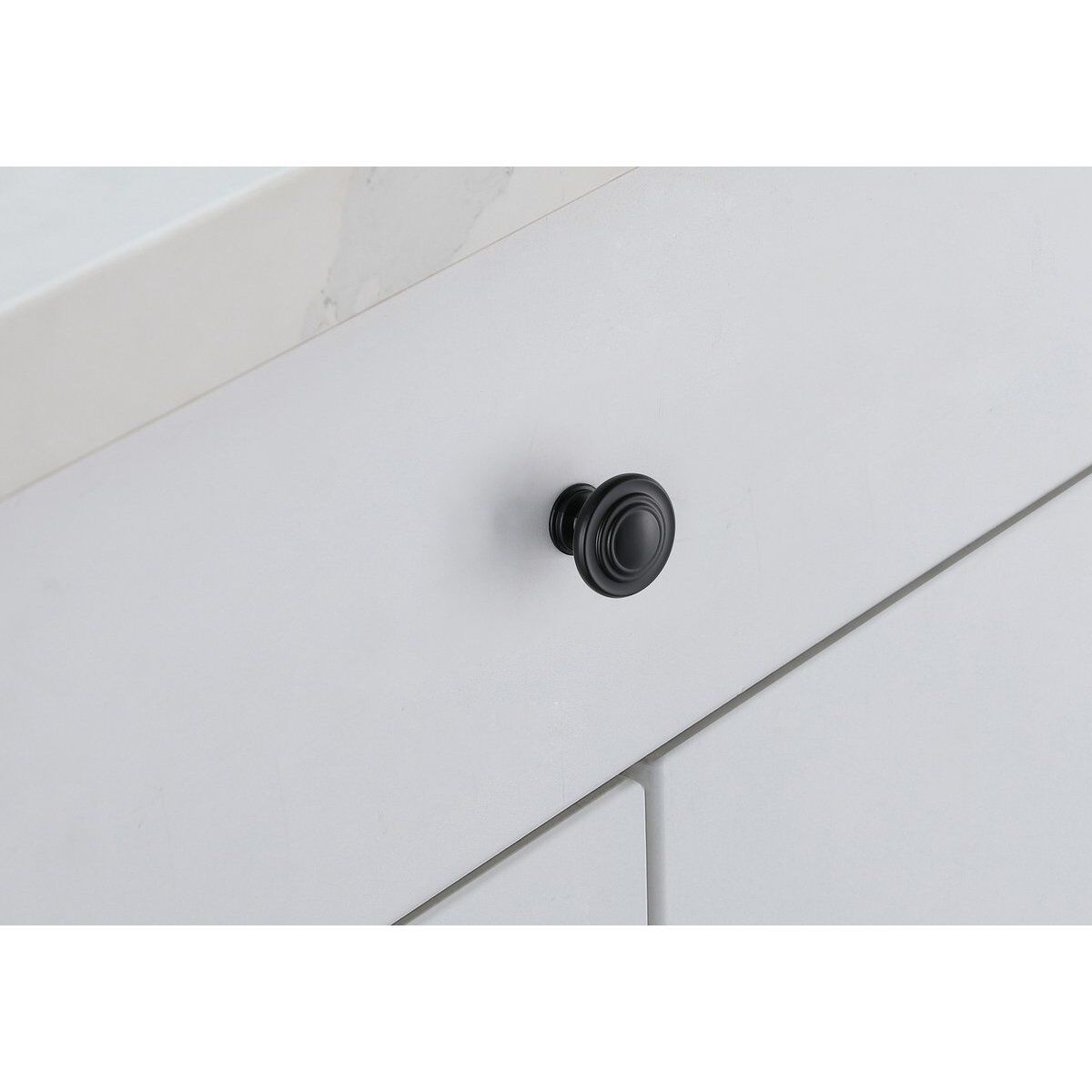 Minu Matte Black Hardware Cabinet Knob, Set of 10