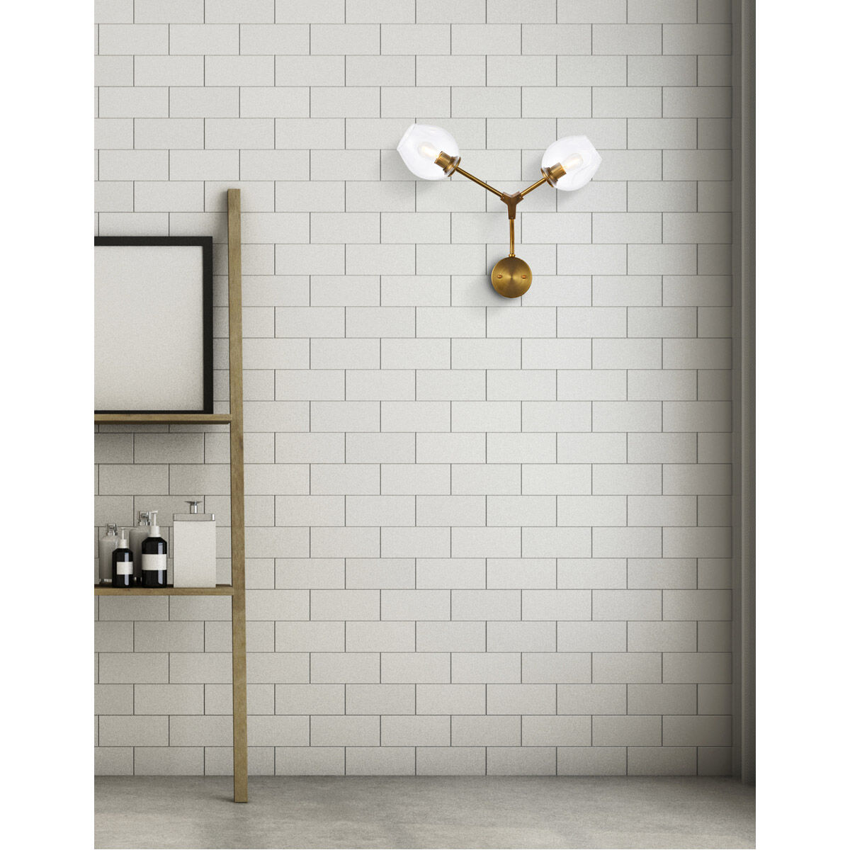 Cavoli 2 Light 11 inch Brass Wall Sconce Wall Light