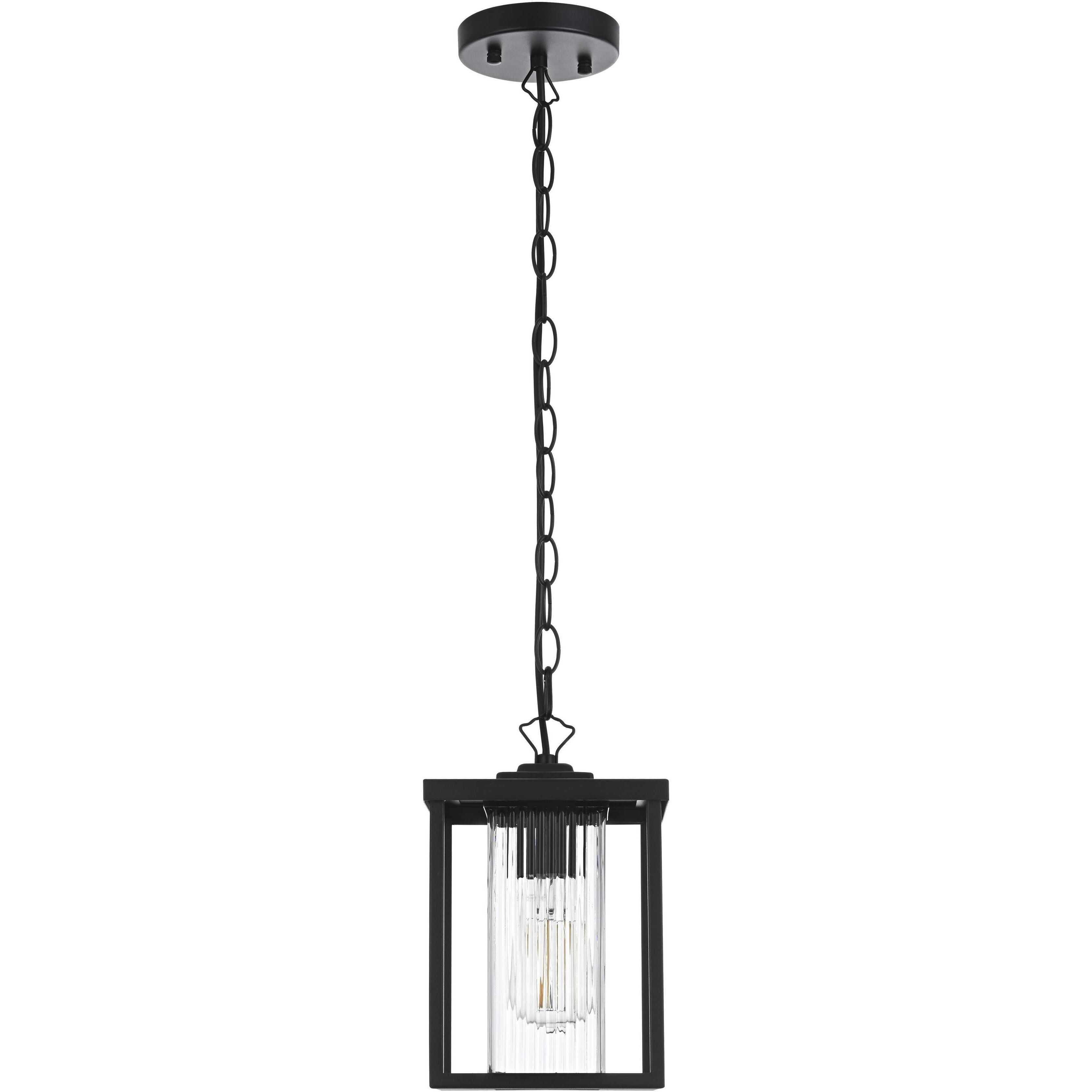 Dover 1 Light 7 inch Black Outdoor Pendant