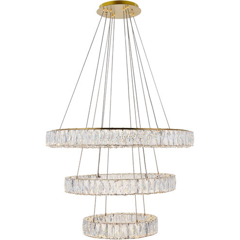 Monroe LED 32 inch Gold Pendant Ceiling Light