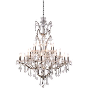 Elena 25 Light 41 inch Polished Nickel Chandelier Ceiling Light in Clear, Urban Classic