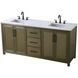 Alina 72 X 34 inch Hazel Oak Bathroom Vanity Cabinet