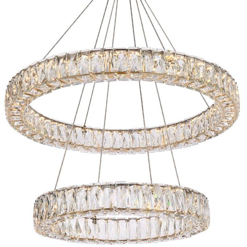 Monroe 2 Light 28 inch Gold Chandelier Ceiling Light