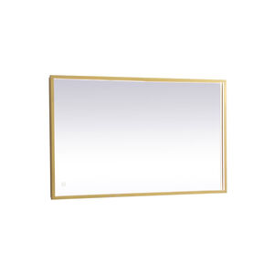 Pier 30 X 24 inch Brass LED Mirror