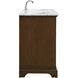 Americana 60 X 35 inch Teak with Carrara White Marble Vanity Set
