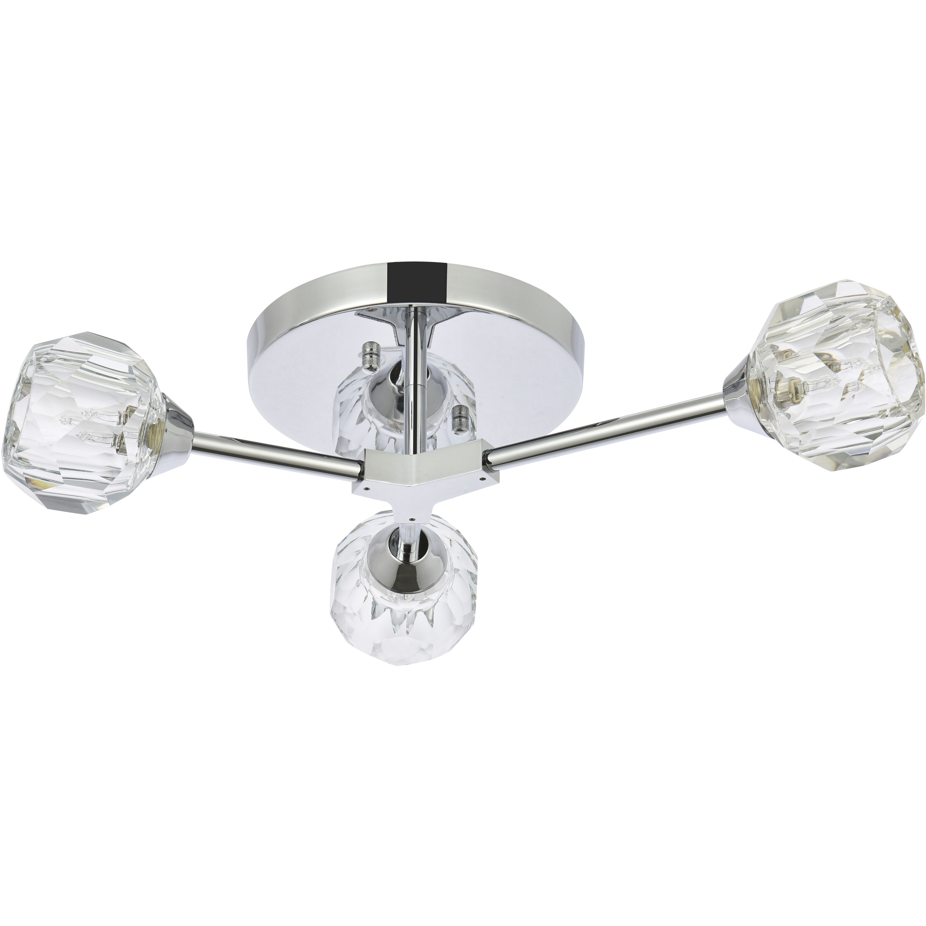 Zayne 3 Light 15 inch Chrome Flush Mount Ceiling Light