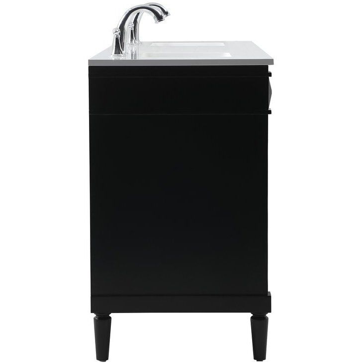 Bennett 72 X 21 X 35 inch Black Vanity Sink Set
