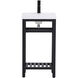 Raya 18 X 14 X 34 inch Black and White Vanity Sink Set