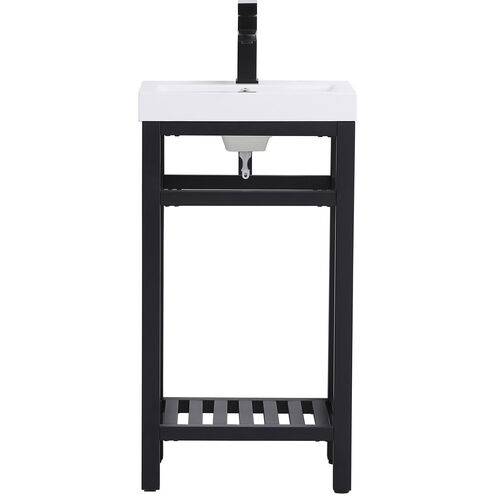 Raya 18 X 14 X 34 inch Black and White Vanity Sink Set
