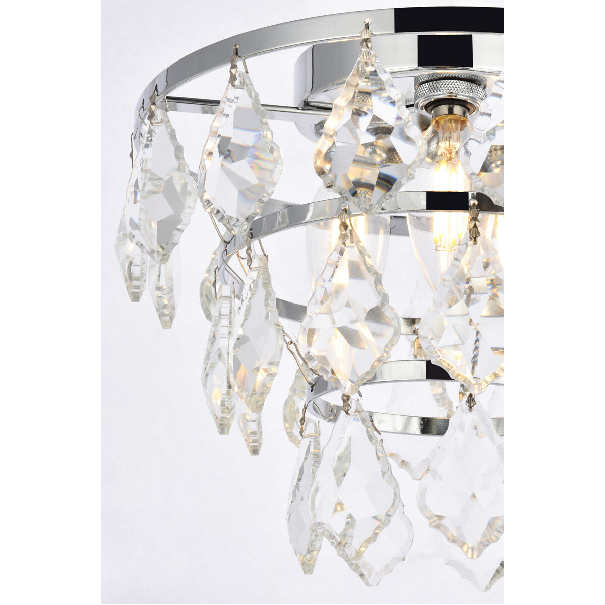 Ella 3 Light 10 inch Chrome Flush Mount Ceiling Light