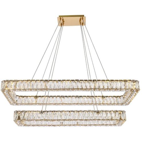 Monroe 2 Light 42 inch Gold Pendant Ceiling Light
